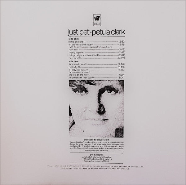 Petula Clark : Just Pet (LP, Album)