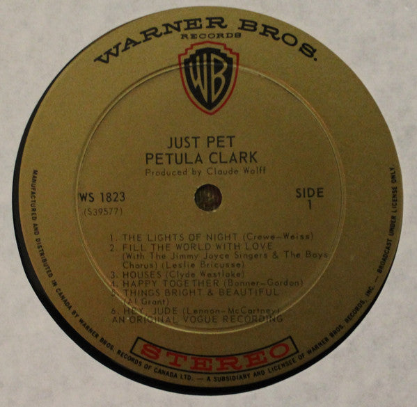 Petula Clark : Just Pet (LP, Album)