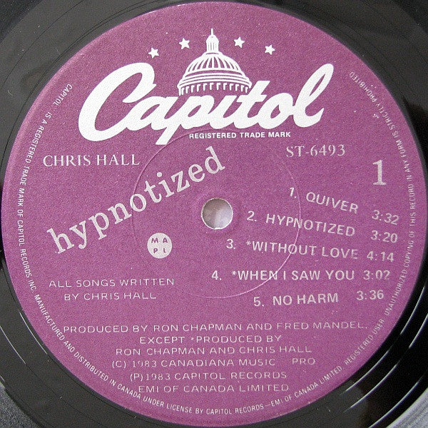 Chris Hall (5) : Hypnotized (LP, Album)