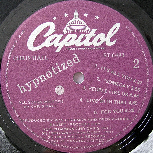 Chris Hall (5) : Hypnotized (LP, Album)
