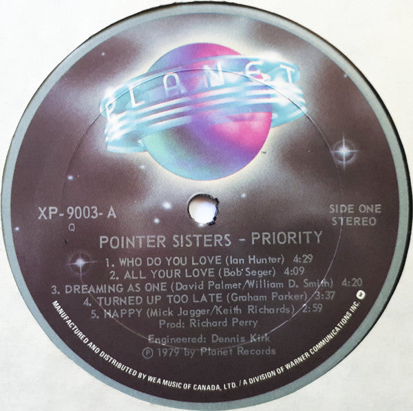 Pointer Sisters : Priority (LP, Album, Qua)