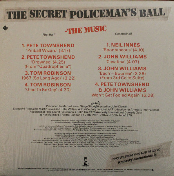 Various : The Secret Policeman's Ball - The Music (LP, Album)