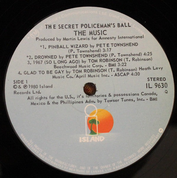Various : The Secret Policeman's Ball - The Music (LP, Album)