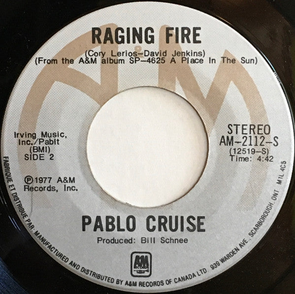 Pablo Cruise : I Go To Rio / Raging Fire (7", Single)