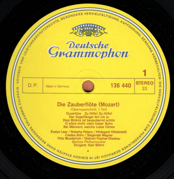 Mozart* - Berliner Philharmoniker, Karl Böhm : Die Zauberflöte (The Magic Flute) (La Flûte Enchantée) (LP, Album)