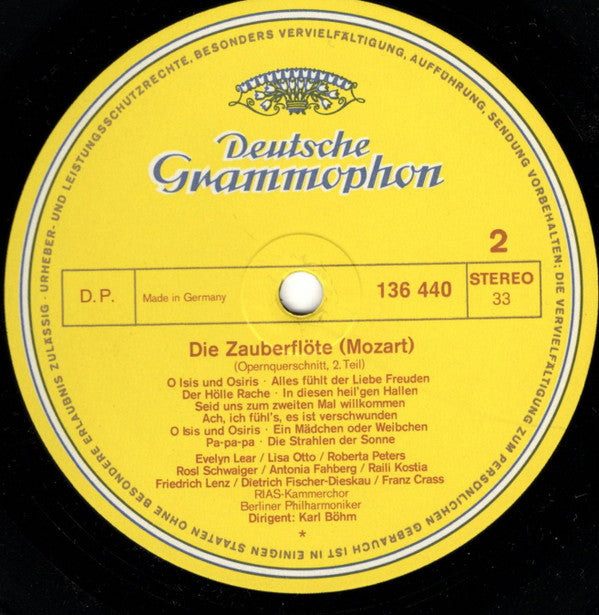Mozart* - Berliner Philharmoniker, Karl Böhm : Die Zauberflöte (The Magic Flute) (La Flûte Enchantée) (LP, Album)
