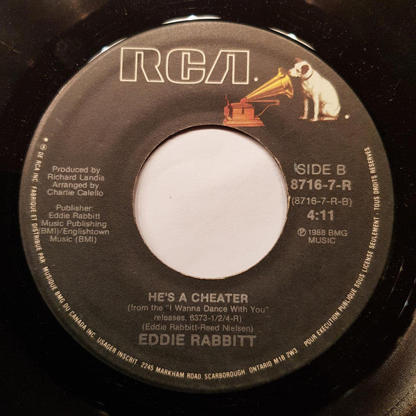 Eddie Rabbitt : We Must Be Doin' Somethin' Right / He's A Cheater (7", Single)