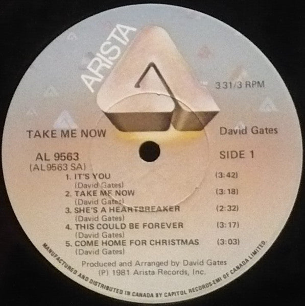 David Gates : Take Me Now (LP, Album)