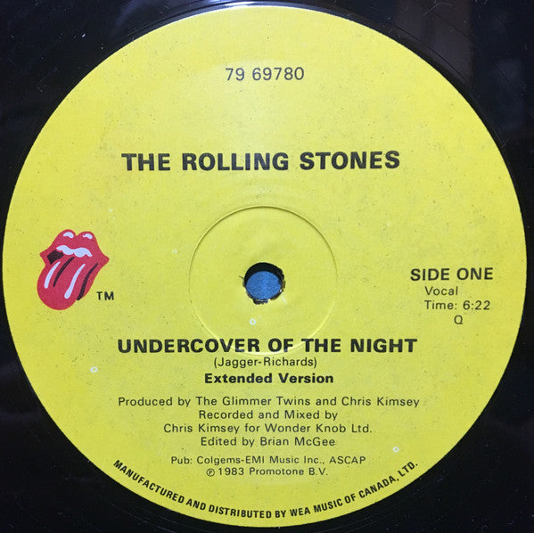 The Rolling Stones : Undercover Of The Night (Extended Version) (12")