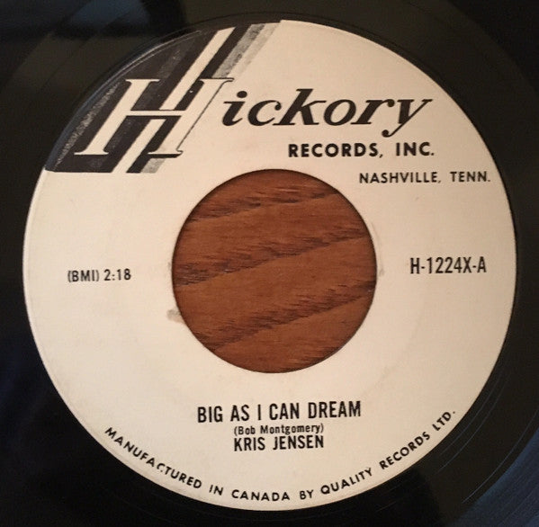 Kris Jensen : Big As I Can Dream (7")