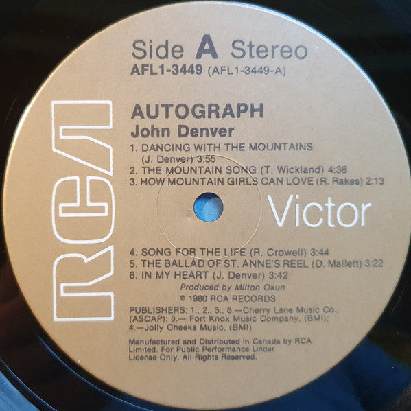 John Denver : Autograph (LP, Album)