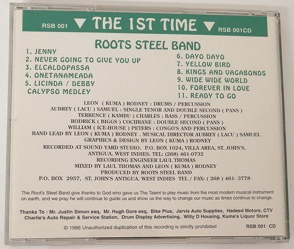 Roots Steel Band : The 1st Time (CD, Album)