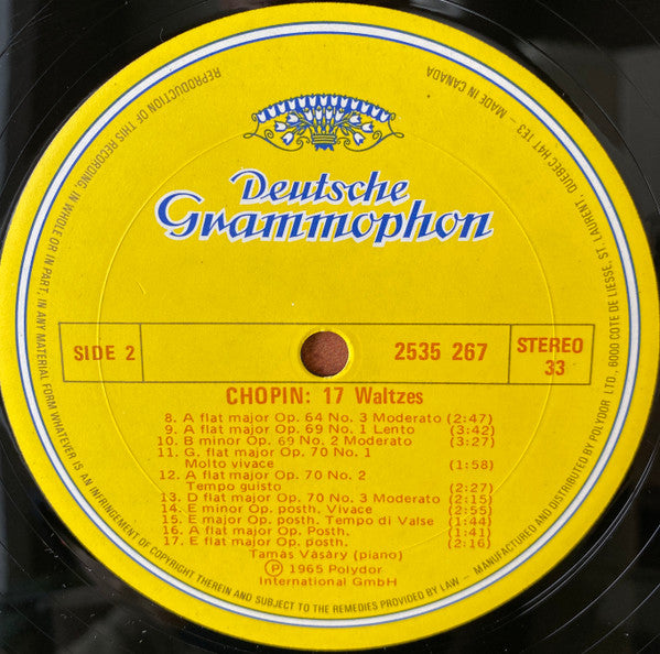 Frédéric Chopin, Tamás Vásáry : 17 Waltzes (LP, Album, RE)