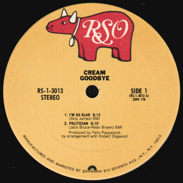 Cream (2) : Goodbye (LP, Album, RE, Gat)