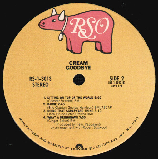 Cream (2) : Goodbye (LP, Album, RE, Gat)