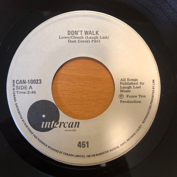 451° : Don't Walk (7", Single)