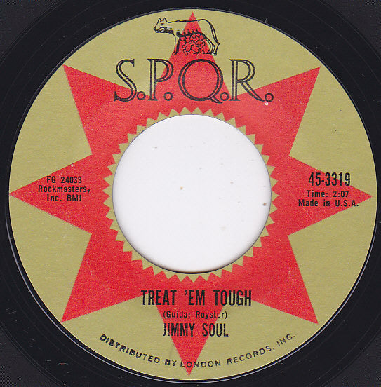 Jimmy Soul : Treat 'Em Tough /Twistin' Matilda (And The Channel) (7", Single)