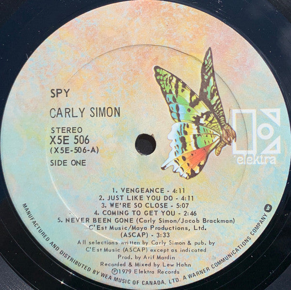 Carly Simon : Spy (LP, Album, Gat)
