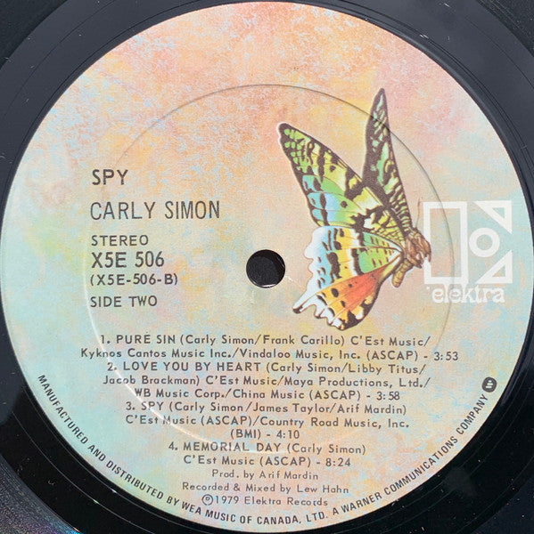 Carly Simon : Spy (LP, Album, Gat)