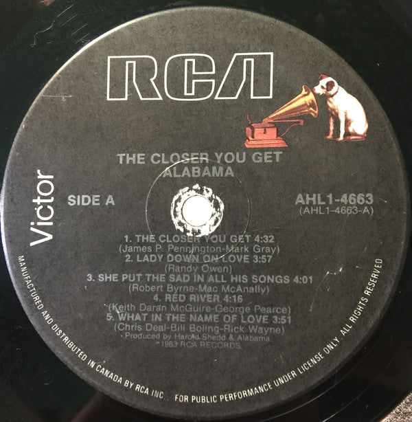 Alabama : The Closer You Get... (LP, Album)