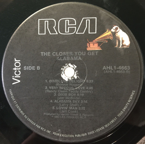 Alabama : The Closer You Get... (LP, Album)