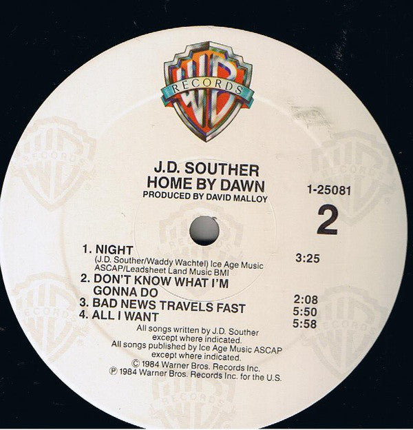 J.D. Souther* : Home By Dawn (LP, Album, All)