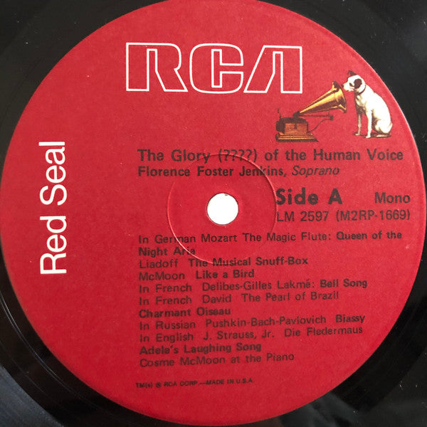 Florence Foster Jenkins / Jenny Williams And Thomas Burns : The Glory (????) Of The Human Voice / A Faust Travesty (LP, Album, RE)