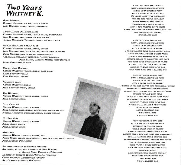 Whitney K : Two Years (CD, Album)