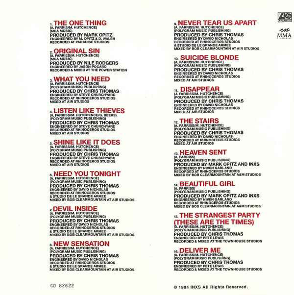 INXS : The Greatest Hits (CD, Comp, Club, RM)