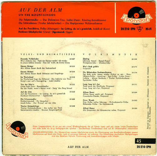 Various : Auf Der Alm (7", EP)
