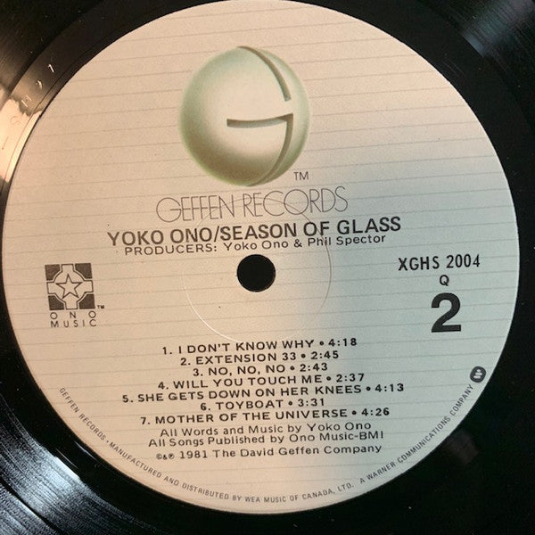 Yoko Ono : Season Of Glass (LP, Album)