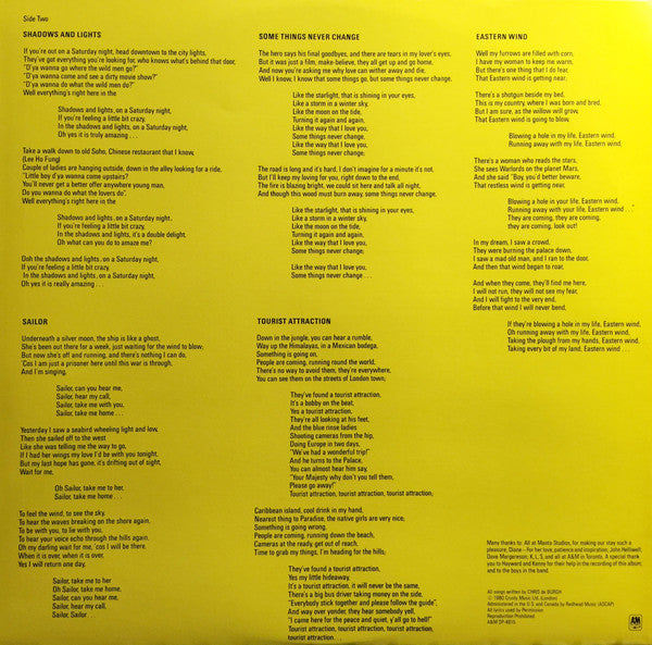 Chris de Burgh : Eastern Wind (LP, Album)