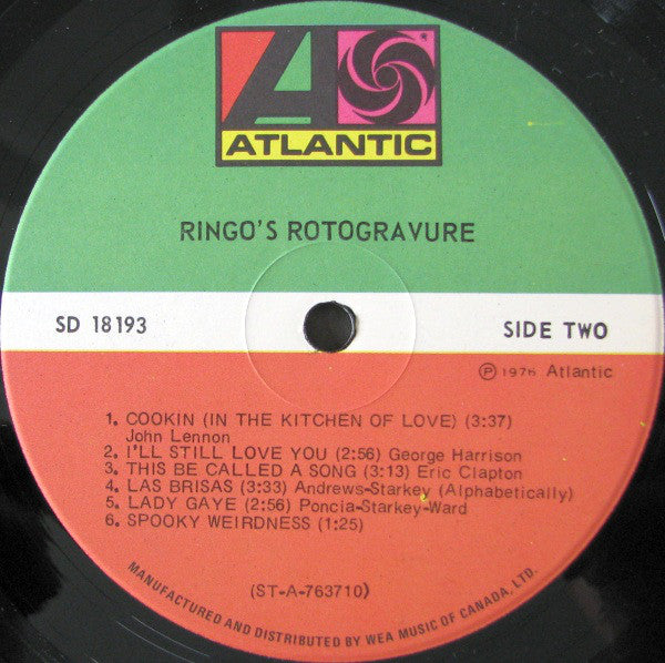 Ringo Starr : Ringo's Rotogravure (LP, Album)