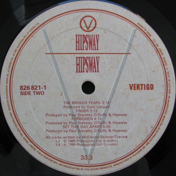Hipsway : Hipsway (LP, Album)