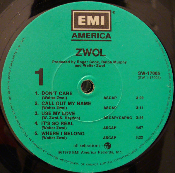 Walter Zwol : Zwol (LP, Album)