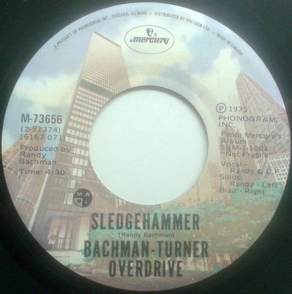 Bachman-Turner Overdrive : Roll On Down The Highway (7", Single)