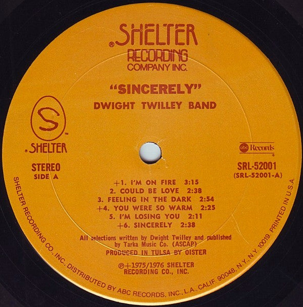 Dwight Twilley Band : Sincerely (LP, Album)