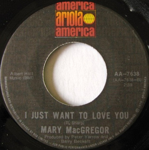 Mary MacGregor : Torn Between Two Lovers (7", Single)