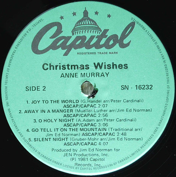 Anne Murray : Christmas Wishes (LP, Album)