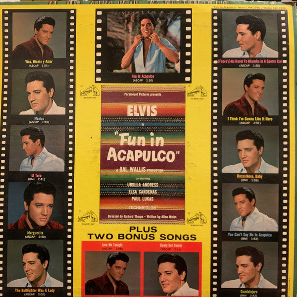 Elvis Presley : Fun In Acapulco (LP, Album, RE)