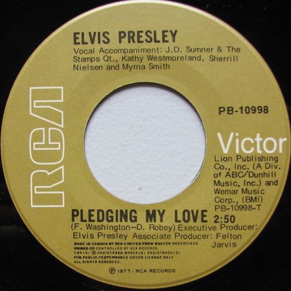 Elvis Presley : Way Down (7", Single)