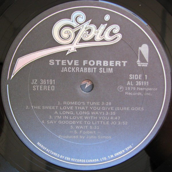 Steve Forbert : Jackrabbit Slim (LP, Album)