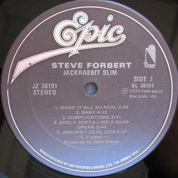 Steve Forbert : Jackrabbit Slim (LP, Album)