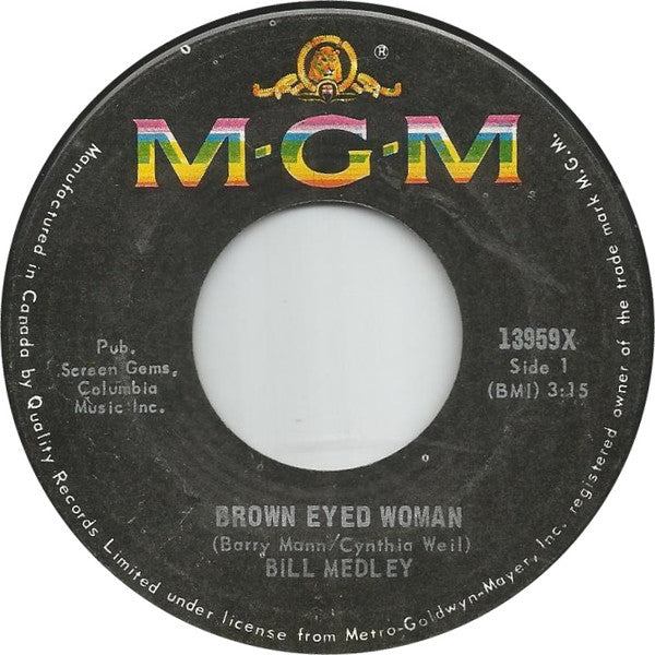 Bill Medley : Brown Eyed Woman (7", Single)