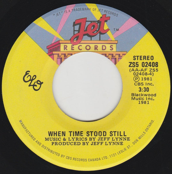 ELO* : Hold On Tight / When Time Stood Still (7")