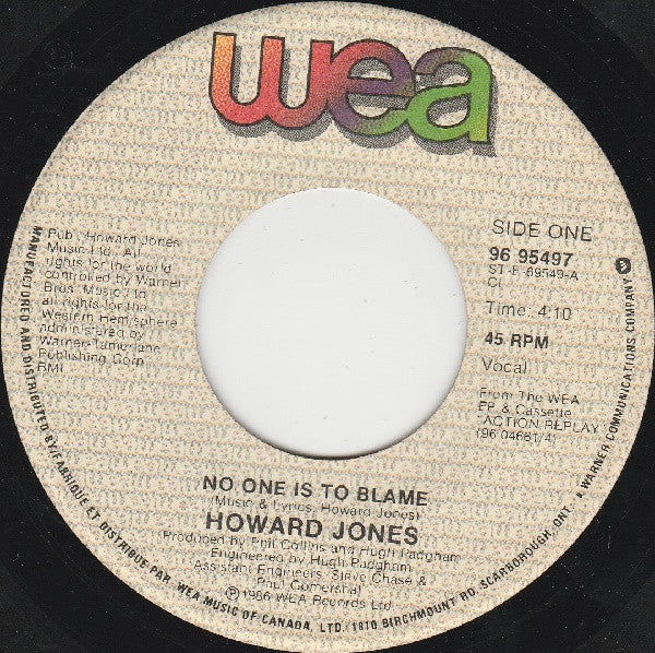 Howard Jones : No One Is To Blame (7")