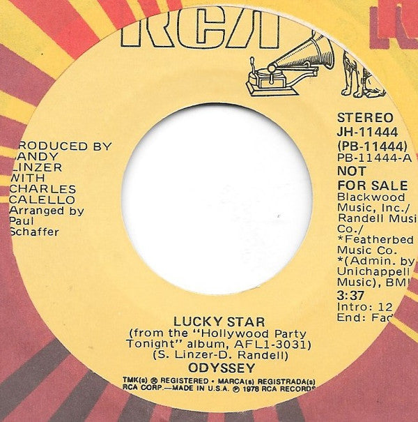 Odyssey (2) : Lucky Star (7", Mono, Promo)