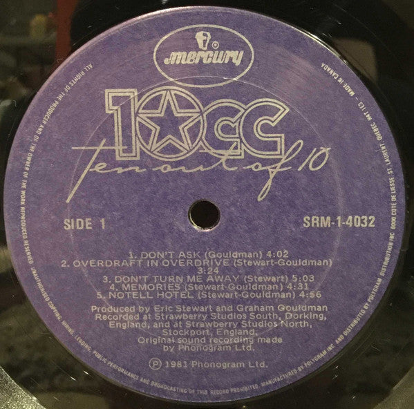 10cc : Ten Out Of 10 (LP, Album)