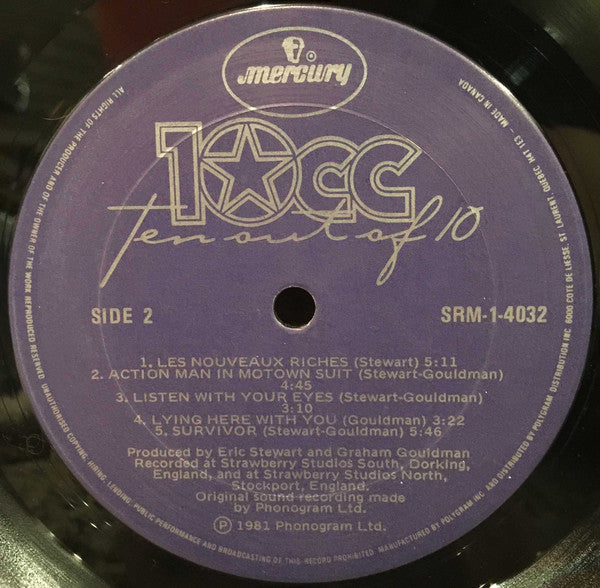 10cc : Ten Out Of 10 (LP, Album)