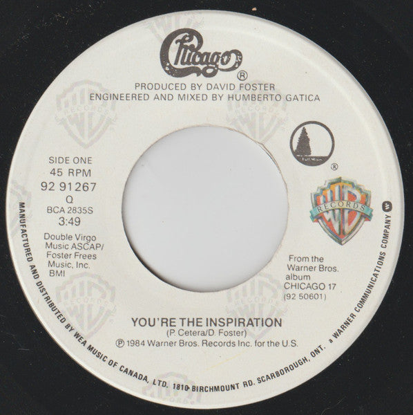 Chicago (2) : You're The Inspiration (7")